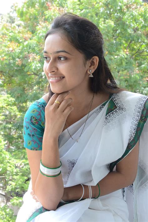 Sri Divya Gorgeous In White Saree Tollywood Image Spotlite
