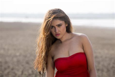 sony charishta photoshoot stills in red dress indian