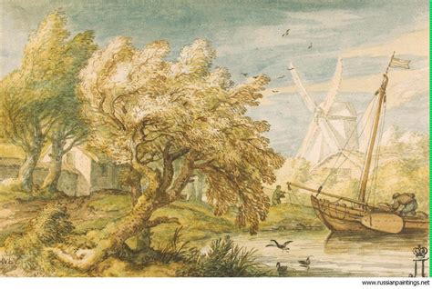 everdingen allart van landscape   boat hermitage fine art prints framed prints poster