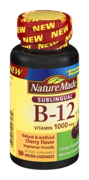 Nature Made Sublingual Vitamin B 12 1000mcg Cherry Flavor Lozenges Hy