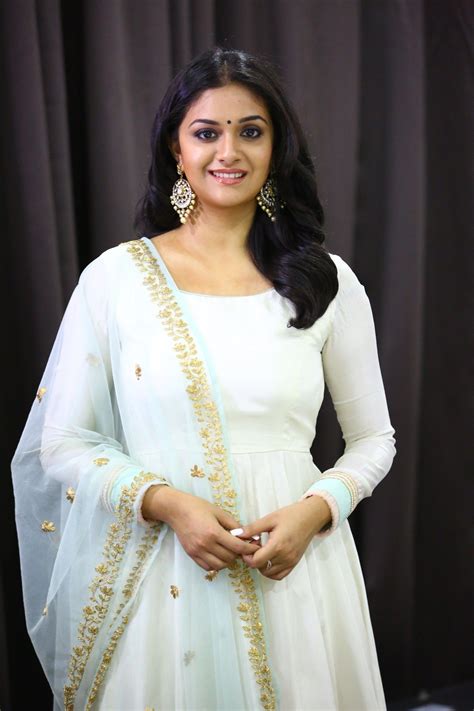 Keerthi Suresh Beautiful Pictures In White Dress Indian
