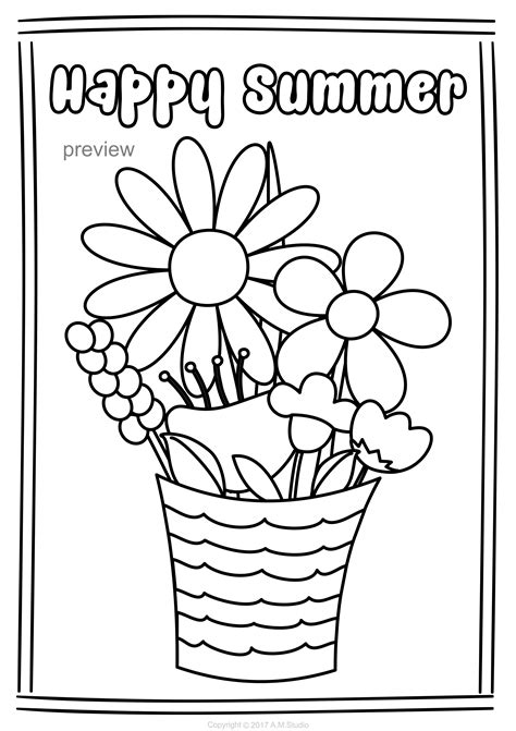 summer printable coloring pages