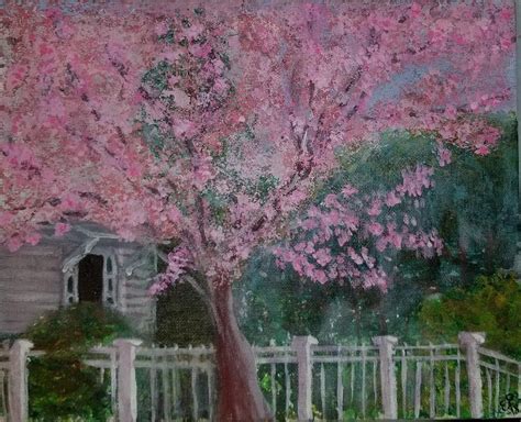 Cherry Blossom Tree Painting By Elizabeth Pratt