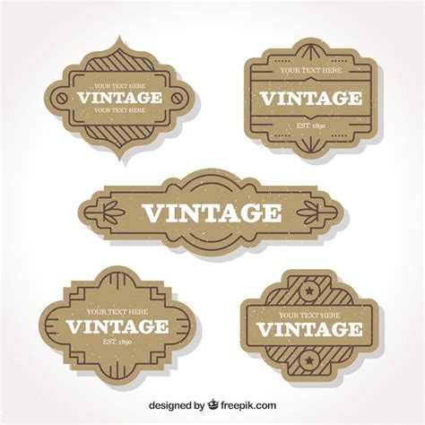 vector label collection  vintage style