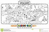 Coloring Road Roads Map Cars Book Pages Crossings Great People Big Template sketch template