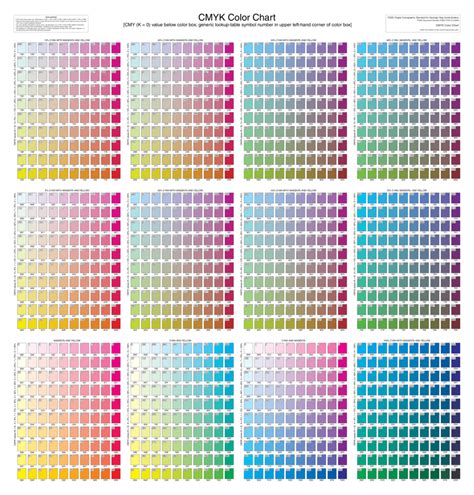 cmyk color code chart    chart color chart print  html