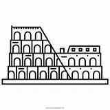Coliseu Colosseo Colorare Coloring sketch template
