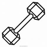 Dumbbell Coloring Weights Fintess Clipartkey sketch template