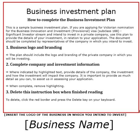 sample investment proposal templates printable samples