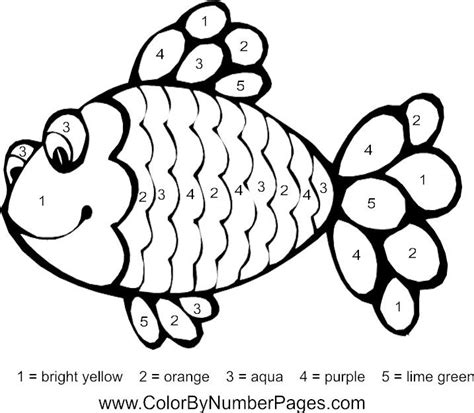 color  number fish  shown  black  white  numbers