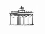 Tor Brandenburger Pariser Malvorlage Ausdrucken Clipartsfree sketch template