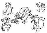 Dora Coloring Pages Explorer Printable Swiper Benny Boots Isa Map Print Nick Jr Colouring Cartoon Clipart Princess Kids Zainetto Together sketch template