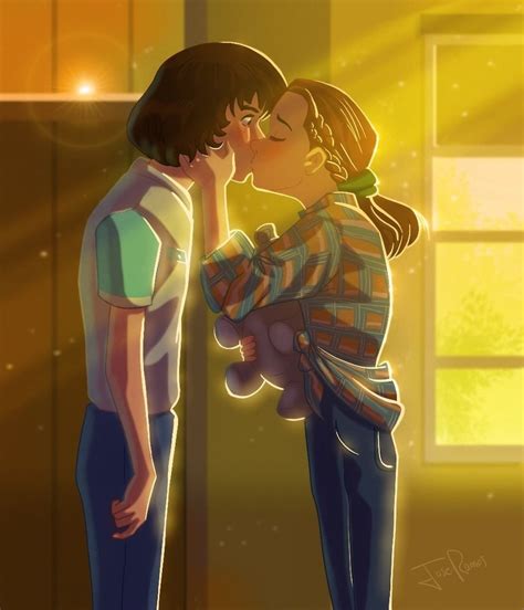 Stranger Things Eleven Kissing Mike By Jose Ramos Joseramos1972