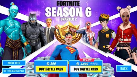 New Fortnite Season 6 Battle Pass Skins Chapter 2 Youtube