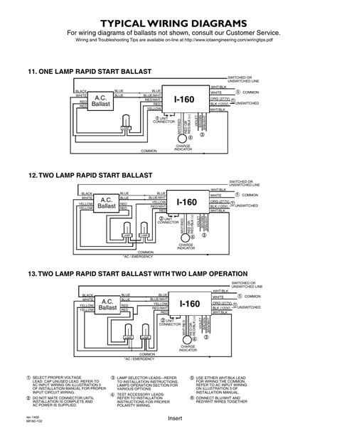 wiring diagram  emergency ballast