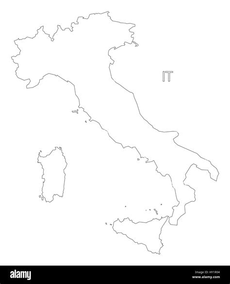 italien umriss silhouette karte abbildung stock vektorgrafik alamy