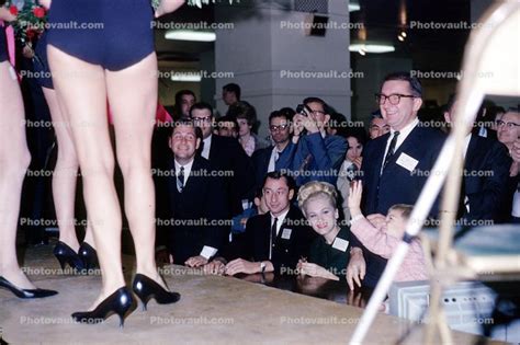 Swimsuit Pageant Retro High Heels Legs Leggy Butts Audience