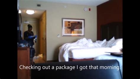 hidden camera in u s hotel room shows maid going through personal