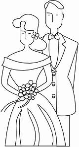 Coloring Wedding Pages Couple Kids sketch template