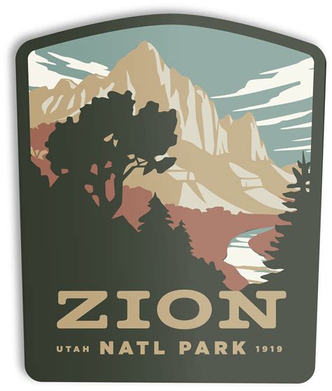zion national park sticker  landmark project