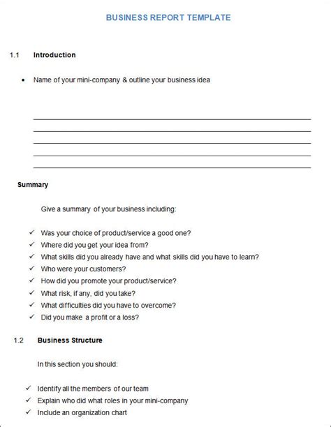 business report template business report  premium templates