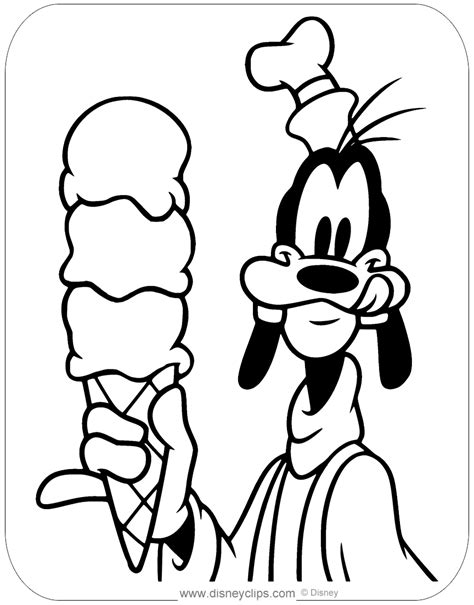 printable goofy coloring pages