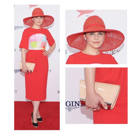 ginnifer goodwin was pretty in preen at the kentucky derby look of the day huffpost