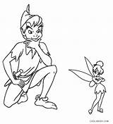 Pan Peter Coloring Pages Tinkerbell Kids sketch template