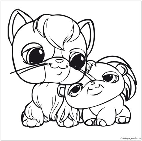 cat  puppy cute coloring pages puppy coloring pages coloring