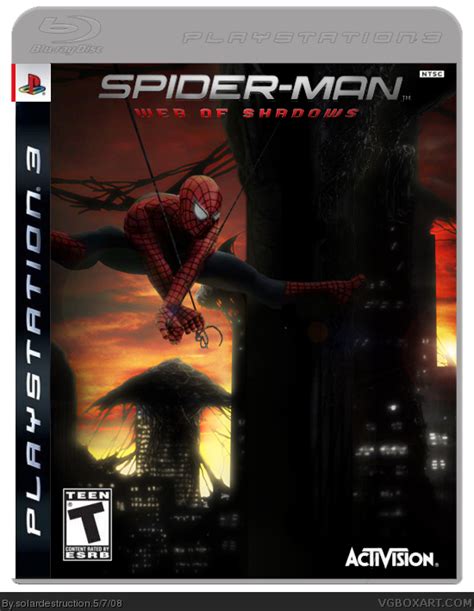 Spider Man Web Of Shadows Playstation 3 Box Art Cover By