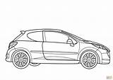 Peugeot Rc Coloring Car 207 Pages Cars Printable Super Getdrawings Getcolorings Print sketch template
