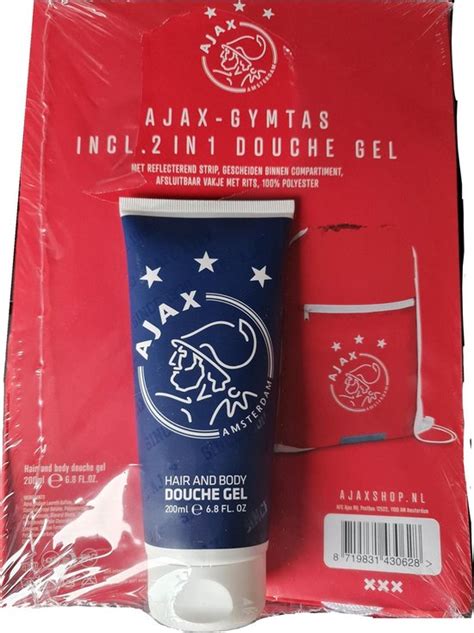 ajax gymtas met douchegel geschenkset voor ajax voetbal fans bolcom