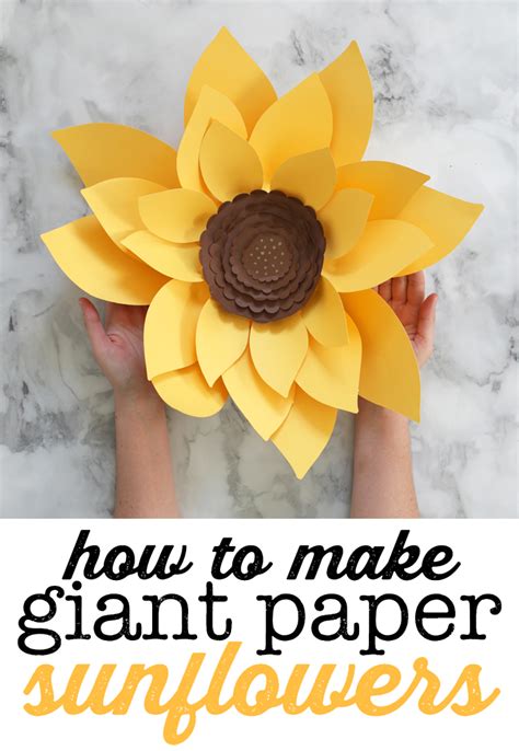 printable paper sunflower template  printable templates