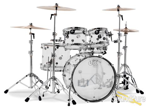 dw pc design series clear acrylic drum set ebay