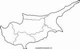 Cyprus Districts Karte Geographie Kostenlos Letzte Worldmapblank sketch template