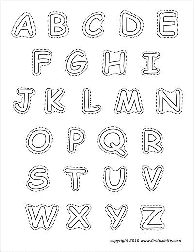 alphabet interlaced  objects  printable templates coloring