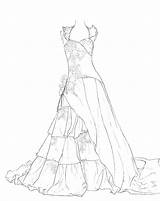Coloring Dresses Pages Pretty Dress Wedding Printable Getcolorings Pag Print Color sketch template