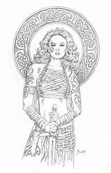 Coloring Pages Book Fantasy Women Mitchfoust Warrior Sketch Female Adult Deviantart Drawings Cool Dragon Age Fighter Sketchbook Fairy Maren Choose sketch template