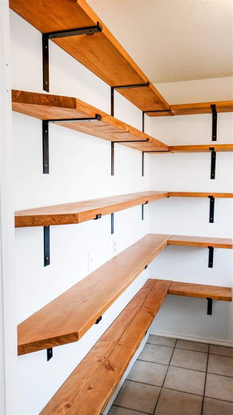 wooden shelves  pantry