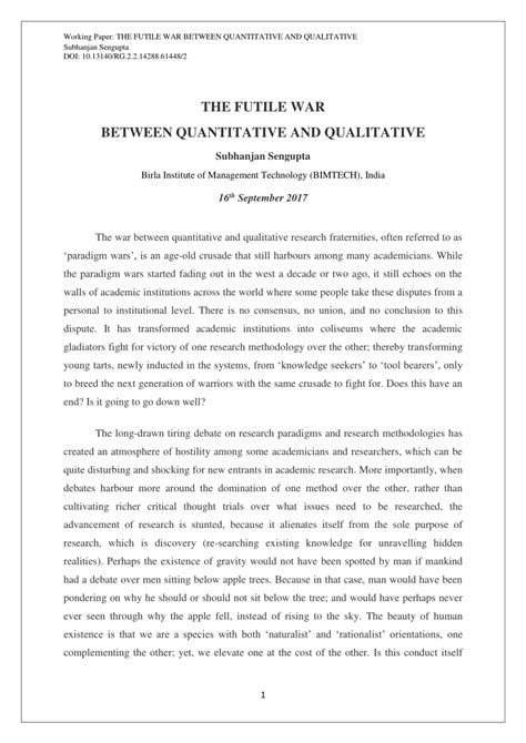 qualitative research paper  paper  qualitative