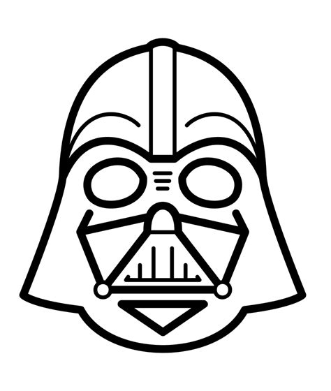 darth vaders mask coloring page  printable coloring pages  kids