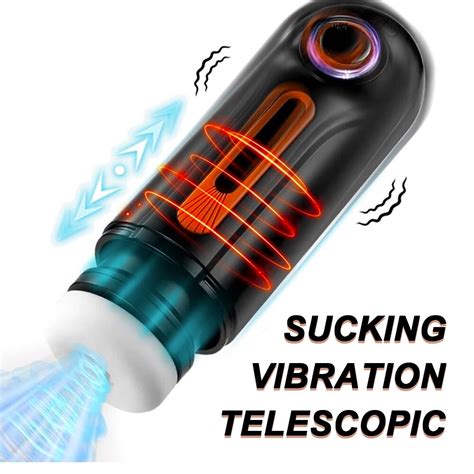 automatic male masturbator telescopic sucking vibration masturbation