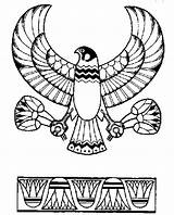 Coloring Egyptian Pages Ancient Horus Egypt God Eagle Hieroglyphics Falcon Printable Color Pharaoh Emblem Sheets Print Kids Kunst Colouring History sketch template