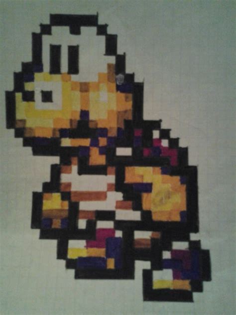 dessin pixel bowser - Les dessins et coloriage