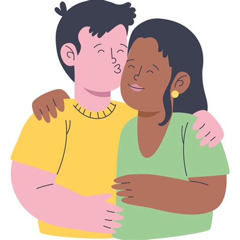 Interracial Lovers Couple 24096680 Png