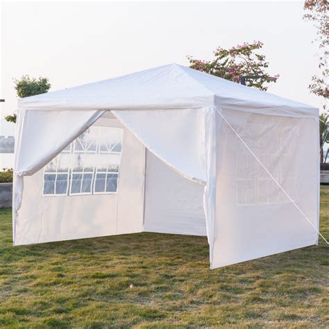 outdoor canopy party wedding tent white gazebo sunshade  side walls  ebay