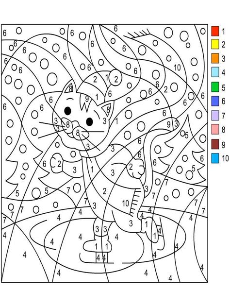 color  numbers coloring pages