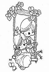 Swing Girl Getdrawings Drawing sketch template