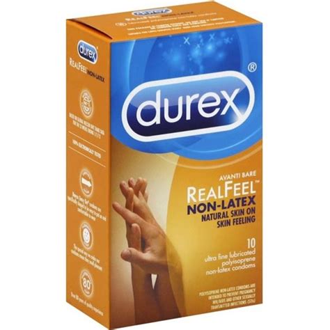Durex Avanti Bare Real Feel Non Latex Condoms 10 Pk
