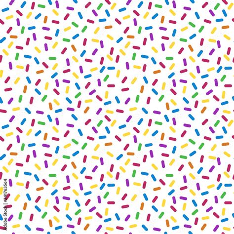 sprinkles seamless pattern rainbow sprinkles  white background